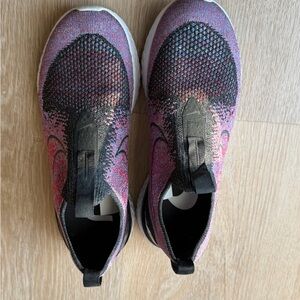 Nike Kids Slip-On Athletic Sneakers in Pink and Black